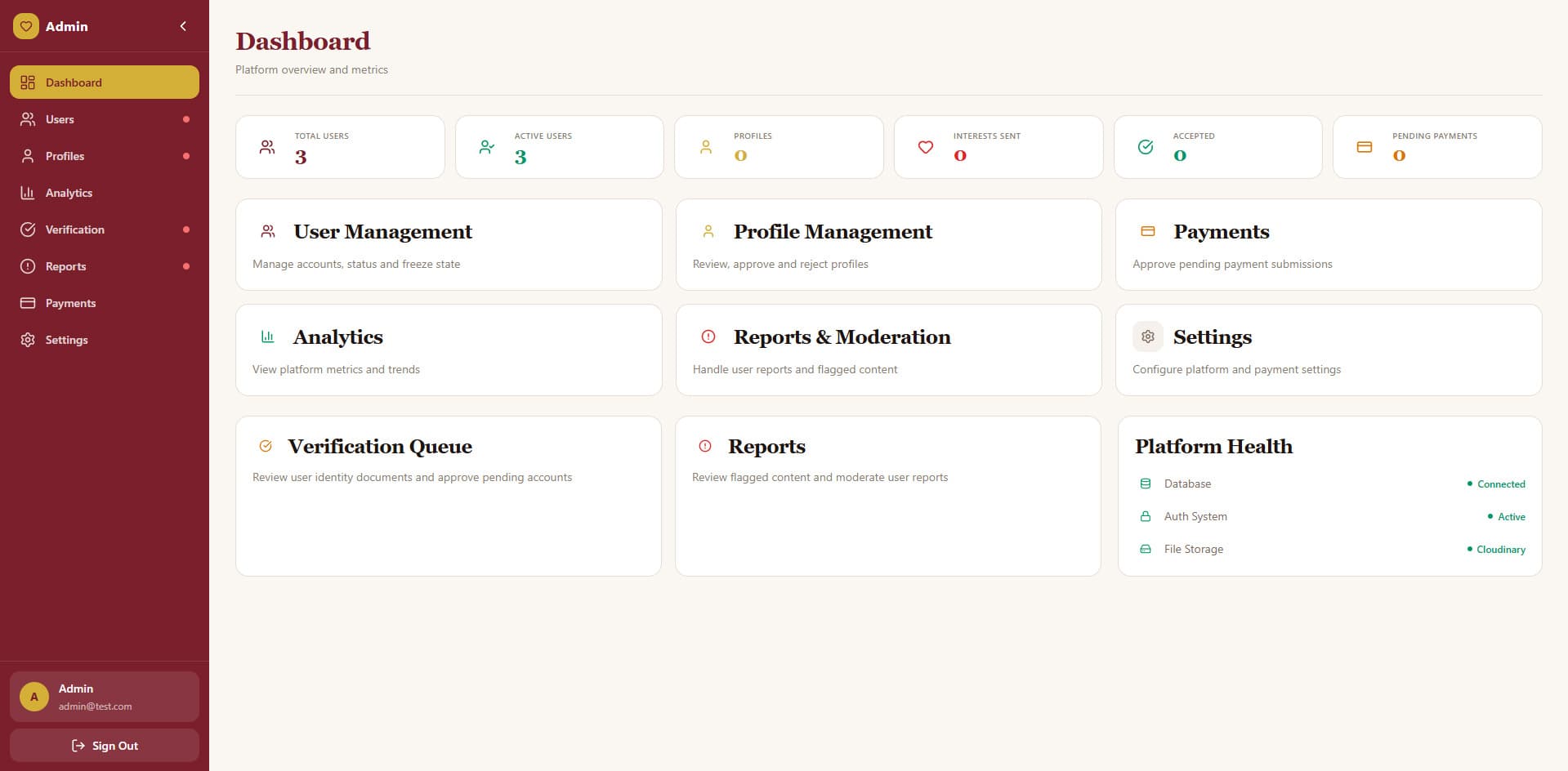QDCODEX matrimony application — Advanced match search and filters