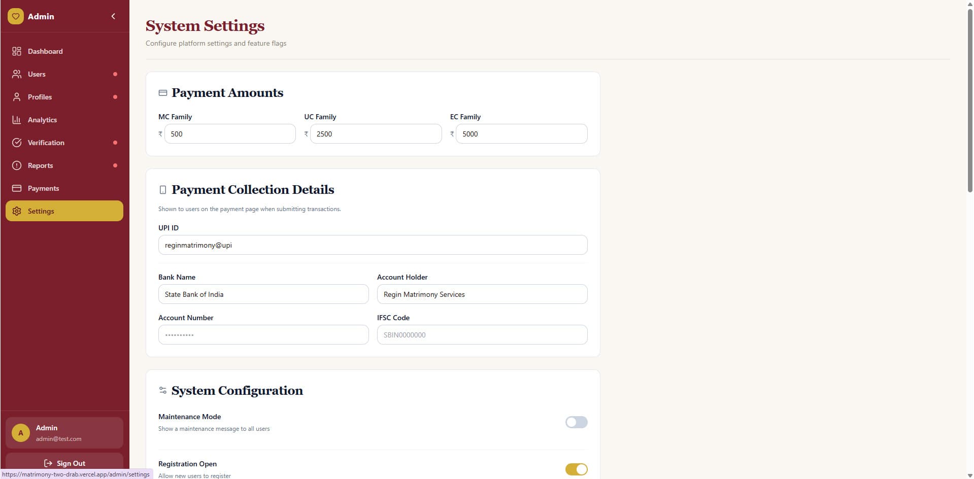 QDCODEX matrimony application — Photo privacy and profile settings