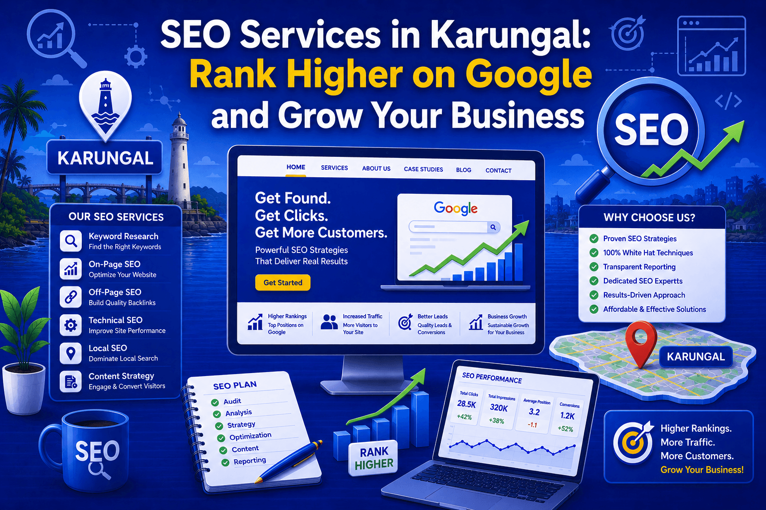 SEO Services in Karungal: Rank Higher on Google and Grow Your Business